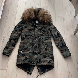 Sam. Camo fur lined jacket